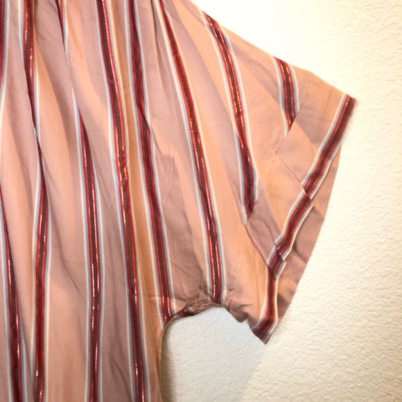 Andrew Marc New York Metallic Striped Top~Sz Large - Picture 6 of 10